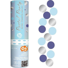 Godan Színes Blue-Silver konfetti kilövő 15 cm (5902973176377) party kellék