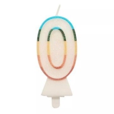 Godan Színes számgyertya csillámmal, 8,5 cm - 0 party kellék