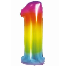 Godan Szivárvány színű, számos fólia lufi, 76 cm - 1 (CH-STC1) (CH-STC1) party kellék