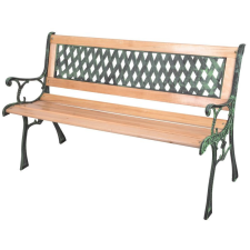  GODIVA kerti pad - barna/zöld - 120x55x75cm kerti bútor