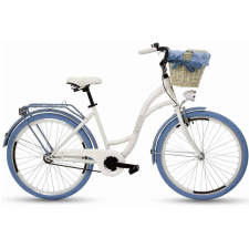 GOETZE Colorus Női kerékpár 1 fokozat 26″ kerék 18” váz 155-180 cm magassag Fehér/Kék city kerékpár