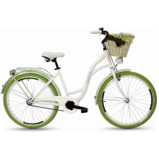 GOETZE Colorus Női kerékpár 1 fokozat 26″ kerék 18” váz 155-180 cm magassag Fehér/Zöld city kerékpár