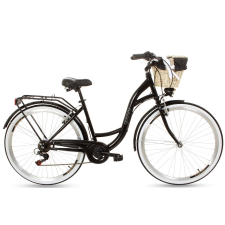 GOETZE ® Mood Női kerékpár 7 fokozat 28″, 160-185 cm magasság, Fekete city kerékpár