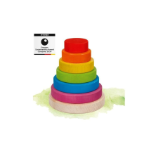 Goki 58473 szivárvány montessori torony tömörfa fajáték