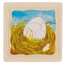 Goki Csirkés réteges forma puzzle puzzle, kirakós