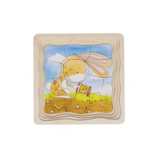 Goki emeletes kirakó - Nyuszi zöldséges kertje puzzle, kirakós