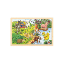 Goki fa puzzle baba állatok, 24 darab. puzzle, kirakós