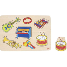 Goki Fogantyús Kirakó - Hangszerek - 1 Éves Kortól, Fa, Többszínű (GOKI-57520) puzzle, kirakós