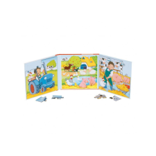 Goki mágneses puzzle könyv: farm, 40 darab puzzle, kirakós