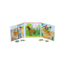 Goki mágneses puzzle könyv: ló istálló, 40 db. puzzle, kirakós