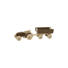 Goki nature 55915 Natúr fa traktor utánfutóval autópálya és játékautó
