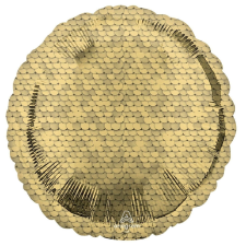  Gold, Arany flitter mintás fólia lufi 43 cm party kellék