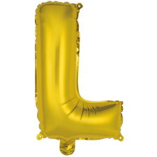  Gold, Arany L betű fólia lufi 41 cm party kellék