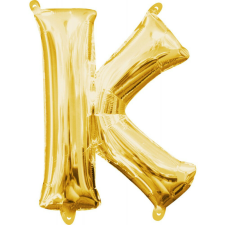  Gold, Arany mini K betű fólia lufi 33 cm party kellék