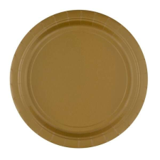 Gold Arany papírtányér 8 db-os 23cm party kellék