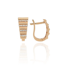 Gold earrings for ladies AU76712 - 14 karátos arany női fülbevaló Francia patentzárral fülbevaló