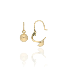 Gold earrings for ladies AU79296 - 14 karátos arany fülbevaló elöl kapcsolódó zárral fülbevaló