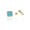 Gold earrings for ladies AU81594 - 14 karátos arany női beszúrós fülbevaló pár