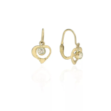 Gold earrings for ladies AU83828 - 14 karátos arany fülbevaló elöl kapcsolódó zárral fülbevaló