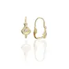 Gold earrings for ladies AU83834 - 14 karátos arany fülbevaló elöl kapcsolódó zárral