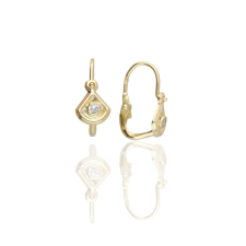 Gold earrings for ladies AU83834 - 14 karátos arany fülbevaló elöl kapcsolódó zárral fülbevaló