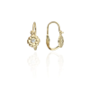 Gold earrings for ladies AU83838 - 14 karátos arany fülbevaló elöl kapcsolódó zárral
