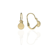 Gold earrings for ladies AU83843 - 14 karátos arany fülbevaló elöl kapcsolódó zárral fülbevaló