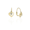 Gold earrings for ladies AU86926 - 14 karátos arany fülbevaló elöl kapcsolódó zárral