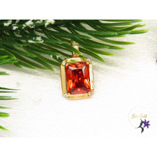  Gold filled kis köves medál-piros-18K-Dorotina medál