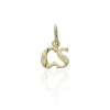 Gold letter pendants 14 K arany Cs Betű medál - AU-XS3-CS-50