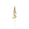 Gold letter pendants 14 K arany S Betű medál - AU-XS3-S-30