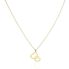 Gold necklaces AU85076 - 14 karátos arany nyaklánc szív medállal Hossz: 42+3 cm nyaklánc