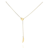 Gold necklaces AU87159 - 14 K arany anker nyaklánc toll medállal Hossz: 42-45 cm