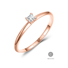 Gold rings NS-613-14K-C - Nina Sara női arany eljegyzési gyűrű gyűrű