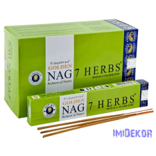  GOLDEN füstölő indiai maszala 15 g - Nag 7 Herbs füstölő