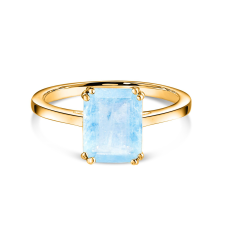  Golden Rectangle Aquamarine Elegance ezüst gyűrű 8 gyűrű