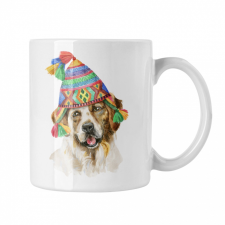 Golden Retriever vízfestmény - Fehér Bögre bögrék, csészék