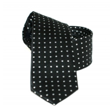  Goldenland slim nyakkendő - Fekete pöttyös
