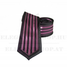  Goldenland slim nyakkendő - Pink csíkos