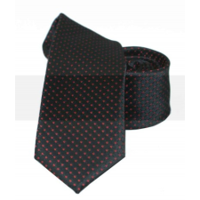  Goldenland slim nyakkendő - Piros-fekete pöttyös nyakkendő