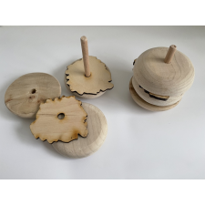 Golen Natúr fa játék  - Rudas hamburger - szétszedhető egyéb bébijáték
