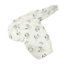 Gólyahír 2 Méretes Hosszú Ujjú Body - Fehér/Kék Zebrás - 74 kombidressz, body