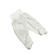 Gólyahír Pamut Pocaknadrág - Fehér/Szürke Szíves 68 babanadrág