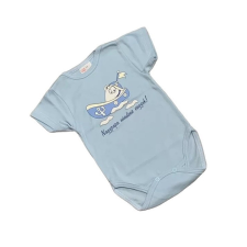 Gólyahír Rövid Ujjú Body Nyomott Mintás - Kék Hajós - 68 kombidressz, body