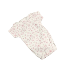 Gólyahír Rövid Ujjú Pamut Body - Fehér/Mályva Süni - 92 kombidressz, body