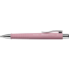  Golyóstoll, 0,7 mm, nyomógombos, rózsaszín tolltest, FABER-CASTELL "Poly Ball", kék