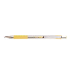 Golyóstoll 0,7mm, pasztell sárga test, Zebra F-301, írásszín kék toll