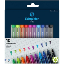  Golyóstoll készlet, 0,5 mm, kupakos, SCHNEIDER &quot;Vizz&quot;, vegyes színek toll