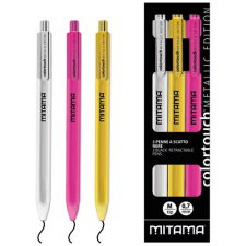 Golyóstoll Mitama SPECIAL GLAMOUR, 3db-os klt., fekete tinta toll