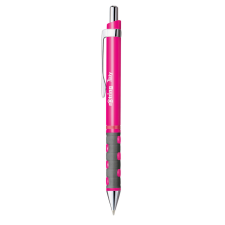 Golyóstoll neonpink test, Rotring Tikky III, írásszín kék toll